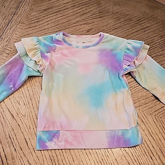 Tie dye ruffle sweater size 7 Btween - Picture 1 of 10